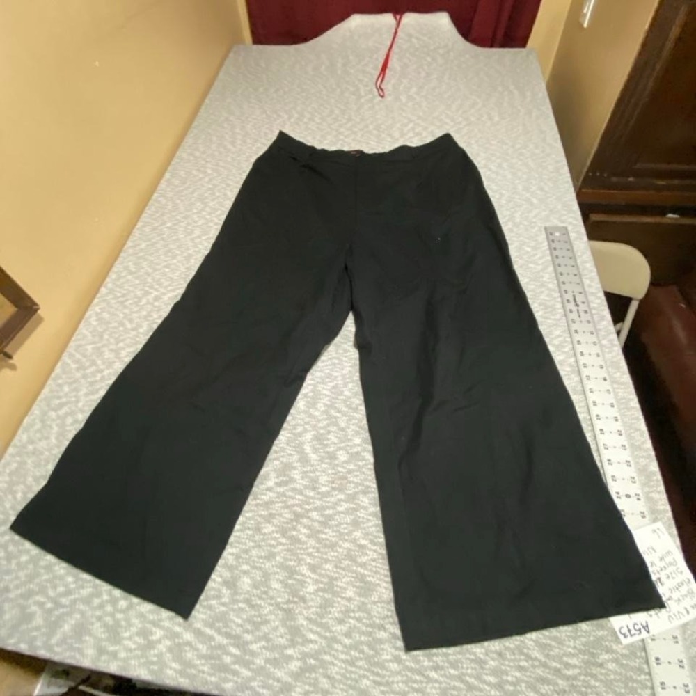 Ava & Viv black wide leg pants & pockets elastic waistband women 24. SKU-A573